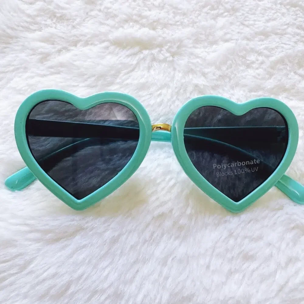 Pixie Green Girl Heart-shape Sunglasses